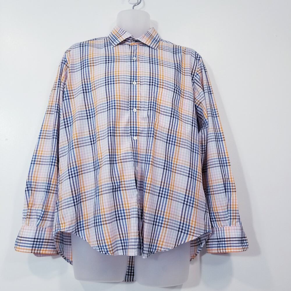 J. McLaughlin Multicolor Plaid Collared Button Front Shirt